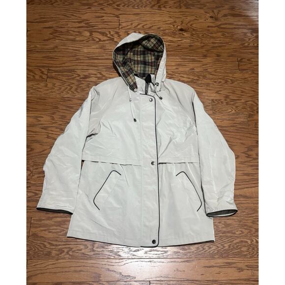 Liz Claiborne Women's Beige Jacket w/ Removable Hood & Adjustable Waist, Size XL - Picture 1 of 6